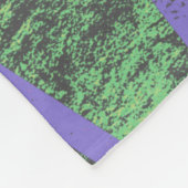 紫と緑のモザイク模様 フリースブランケット (角)