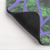 紫と緑のモザイク模様 マウスパッド (コーナー)