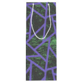 紫と緑のモザイク模様 ワインギフトバッグ (裏面)