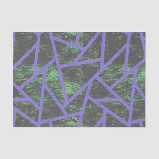 紫と緑のモザイク模様 薄葉紙 (正面)