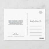 紫と緑のユーカリありがとうはがき ポストカード (裏面)