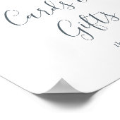 紫と緑のユーカリ カードとギフト サイン (角)