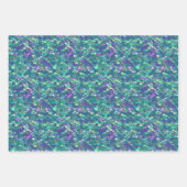 紫と緑の人魚はかりで測 ラッピングペーパーシート (正面2)