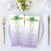 紫と緑の仮装の誕生日パーティー メニュー