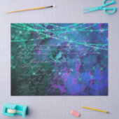 紫と緑の切り離し上のスクリプトとライト 薄葉紙 (クラフト)