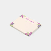 紫と緑の幸せ花 ポストイット (アングル)