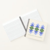 紫と緑の幾何学芸術パーソナライズされた ノートブック (内部)