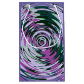 紫と緑の抱き枕抽象芸術旋回抱き枕 スモールペーパーバッグ (裏面)