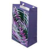 紫と緑の抱き枕抽象芸術旋回抱き枕 スモールペーパーバッグ (裏面アングル)