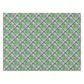 紫と緑の抽象芸術正方形テーブルクロス テーブルクロス (正面(横))