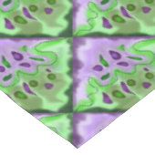 紫と緑の抽象芸術正方形テーブルクロス テーブルクロス (アングル)