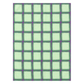 紫と緑の格子模様のテーブルクロス テーブルクロス (正面)