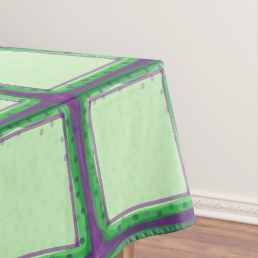 紫と緑の格子模様のテーブルクロス テーブルクロス (インサイチュ)