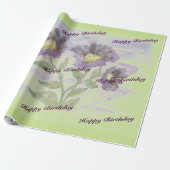 紫と緑の水の色のギフトラップ ラッピングペーパー (アンロールド)