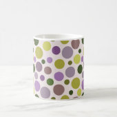 紫と緑の水玉模様 コーヒーマグカップ (中央)