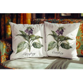 紫と緑の水色の堆肥 クッション