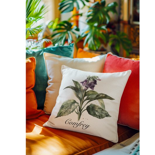 紫と緑の水色の堆肥 クッション