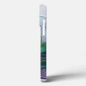 紫と緑の花の抽象的フラクタルアートイニシャル Case-Mate iPhoneケース (裏面 / 左)