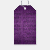 紫と緑の花柄 ギフトタグ (裏面)