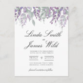 紫と緑の藤とユーカリ救ス エンクロージャーカード (正面)