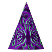 紫と緑の部族のケルトのドラゴンパーティー帽子 パーティーハット (左)