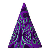 紫と緑の部族のケルトのドラゴンパーティー帽子 パーティーハット (右)