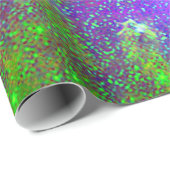 紫と緑の銀河星雲の宇宙イメージ ラッピングペーパー (ロールコーナー)