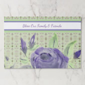 紫と緑の25ピースランチョンマット ペーパーパッド (正面)