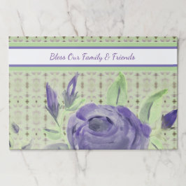 紫と緑の25ピースランチョンマット ペーパーパッド