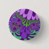 紫と緑モダン 缶バッジ (正面)
