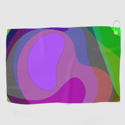 紫と緑403 ゴルフタオル (横)