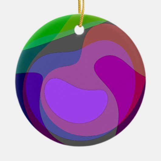 紫と緑403 セラミックオーナメント (正面)