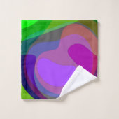 紫と緑403 バスタオルセット (ウォッシュタオル)