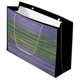紫と緑 |バイオレットライムオリジナル抽象芸術 ラージペーパーバッグ