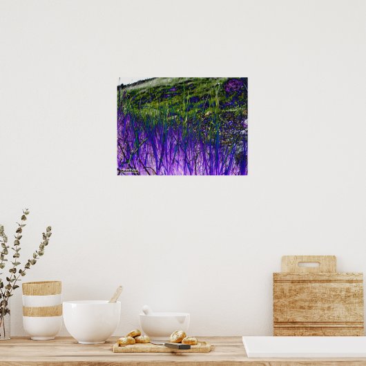 紫と緑 ポスター (キッチン)