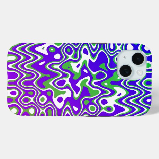 [紫と緑]渦巻き旋回 Case-Mate iPhoneケース (裏面 (横))