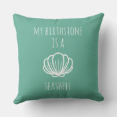 紫と緑My Birthstone is a Seashell クッション (裏面)