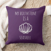 紫と緑My Birthstone is a Seashell クッション (ブランケット)