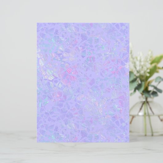 紫と色数々ののフレークのスクラップブック紙 (スタンド正面)
