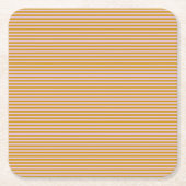 紫と茶色のストライプ スクエアペーパーコースター (正面)