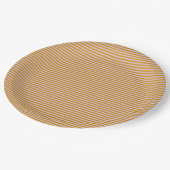 紫と茶色のストライプ ペーパープレート (アングル)