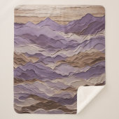 紫と茶色の神秘的な山 シェルパブランケット (正面)