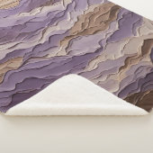 紫と茶色の神秘的な山 シェルパブランケット (3/4)