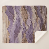 紫と茶色の神秘的な山 シェルパブランケット (正面(横))