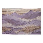 紫と茶色の神秘的な山 枕カバー (裏面)