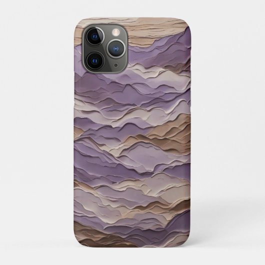 紫と茶色の神秘的な山 Case-Mate iPhoneケース (裏)