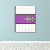 紫と華美茶色の色合いを合わせたスカーフ、 h キャンバスプリント (インサイチュ (ウッドフロア))