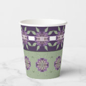 紫と薄い緑 紙コップ (裏面)