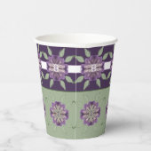 紫と薄い緑 紙コップ (右)