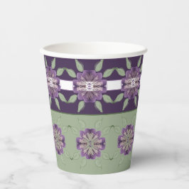 紫と薄い緑 紙コップ